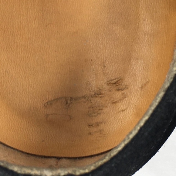 Salvatore Ferragamo Mens Suede Oxford Shoe Black Apron Split Toe Lace Up Sz 9 - Picture 13 of 15